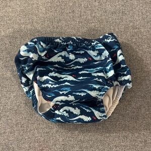 5/$15- Blue Wave Pattern Kids Swim Diaper